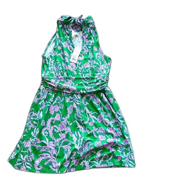 LILLY PULITZER Wyota Skirted Romper Brazilian Green Salty Sandbar. Large NWT - Picture 11 of 15